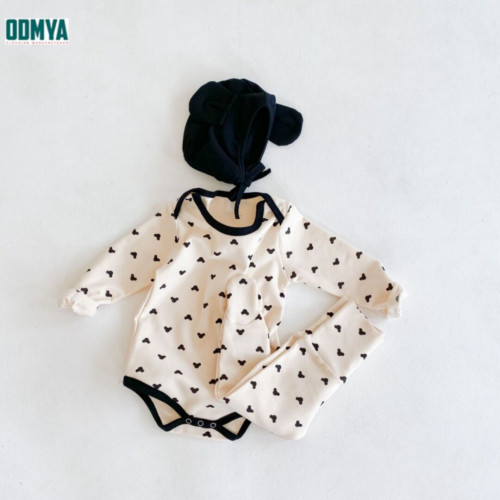 Autumn Baby Cotton Crawling Clothes Long Pants Set