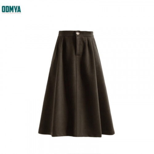 Autumn and Winter Thickened High Waist A-line Skirt