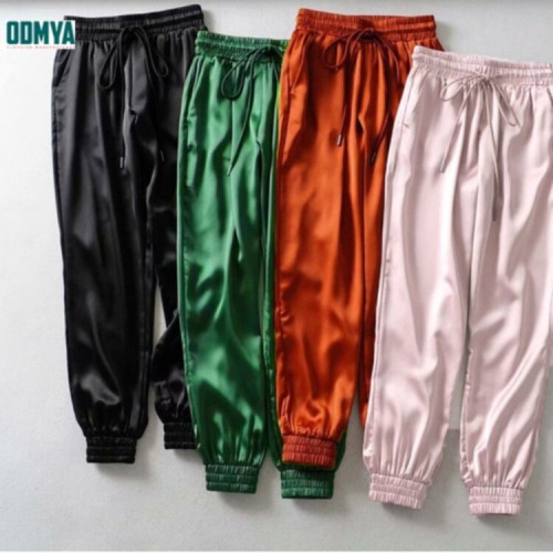 Slip Handfeel Loose High Waist Sports Women Pants