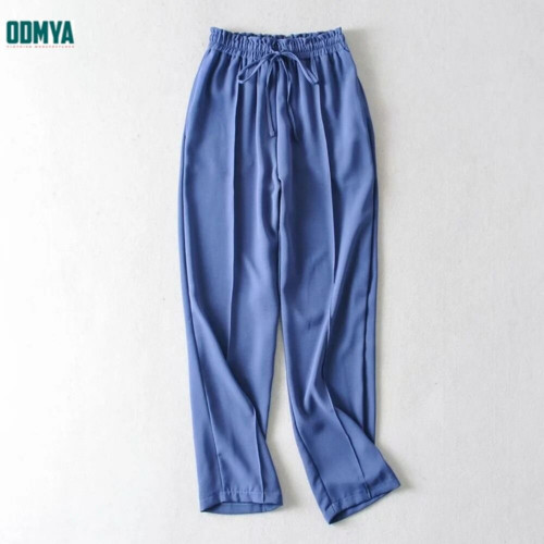 Autumn Loose  Straight Pants Lace Waist Women Pants