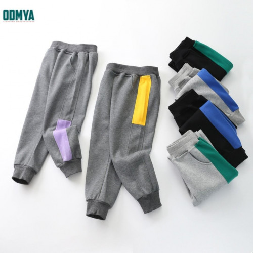 Children's Splice Leggings Spring and Autumn Warm Sweatpants