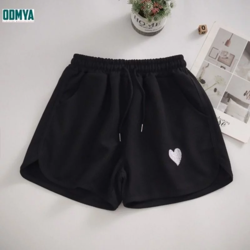 Cute Heart Embroidery Pattern Shorts Soft Sports Shorts Manufacturer