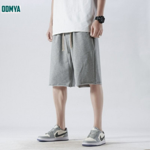 Cotton soft curled loose sweatpants OEM men's shorts