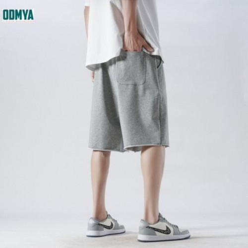 Cotton soft curled loose sweatpants OEM men's shorts
