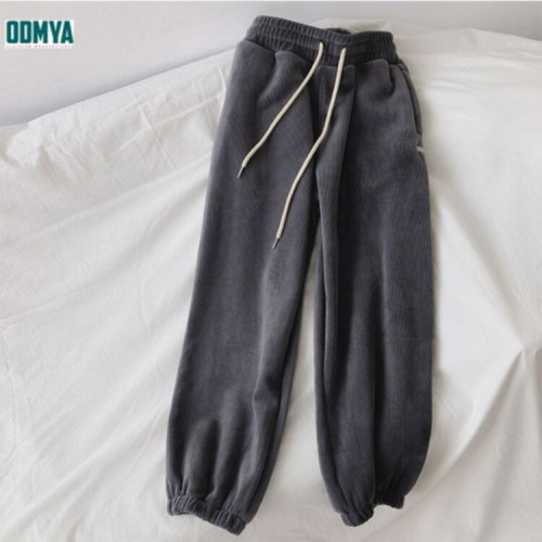 Autumn and winter plush women's sports pants