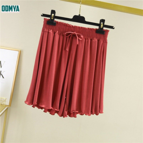 Women's home pajamas with elastic waist soft shorts
