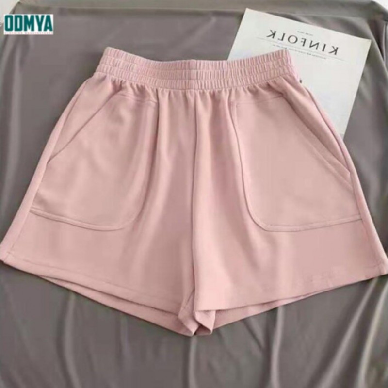High Waisted Loose Fitting Solid Color Women's Sports Shorts Supplier