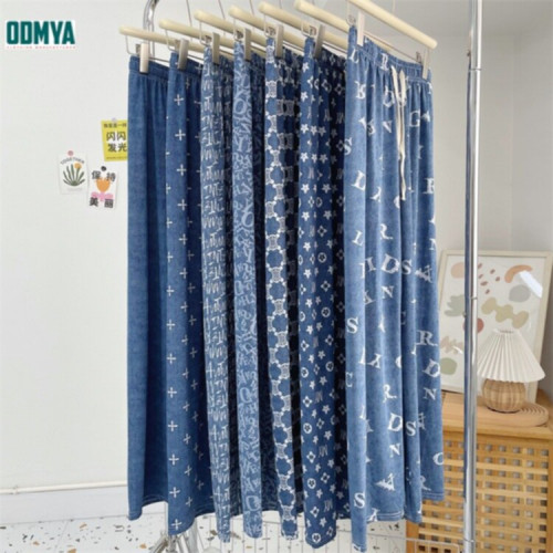 Summer thin and cool printed casual pants