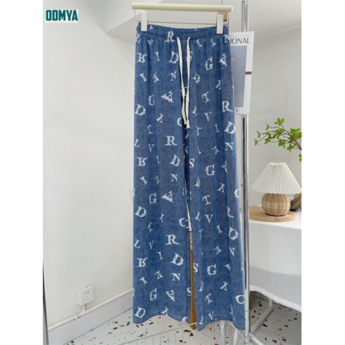 Summer thin and cool printed casual pants