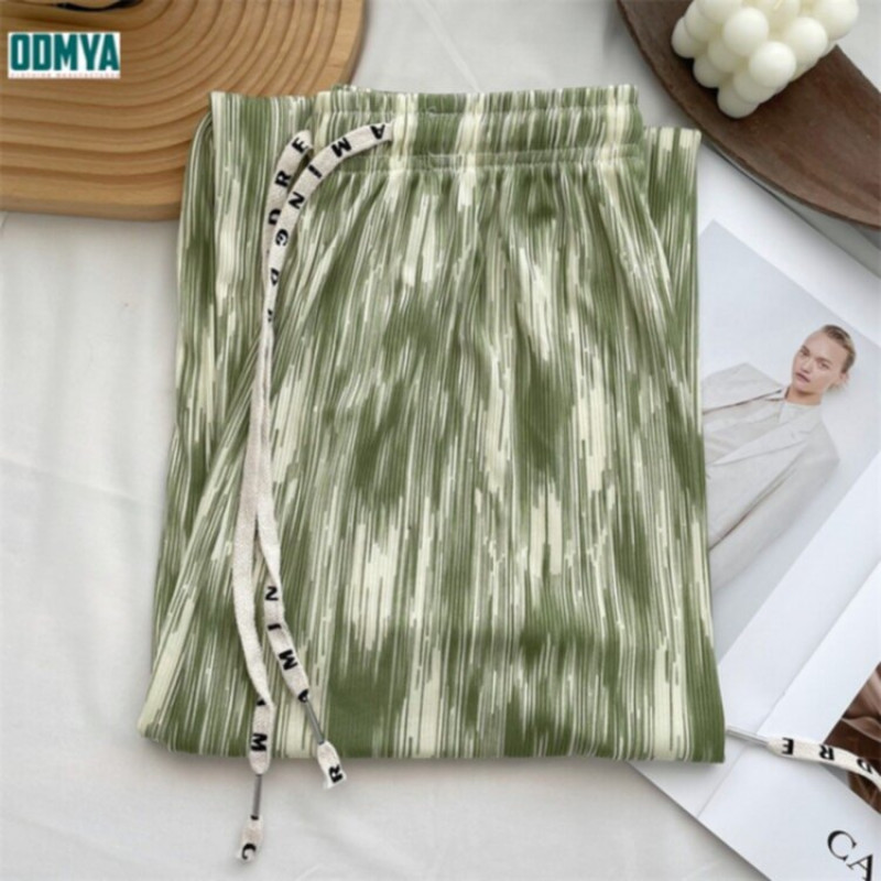 Summer Ice Thread Tie Dyed Loose Relaxed Pants Supplier