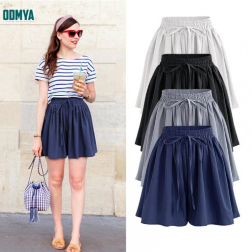 Summer lightweight chiffon fabric pleated skirt pants