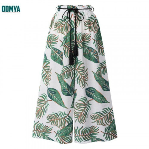 Printed wide leg pants for women's summer Beachwear