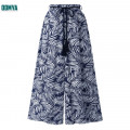 Printed Wide Leg Pants For Women's Summer Beachwear Supplier