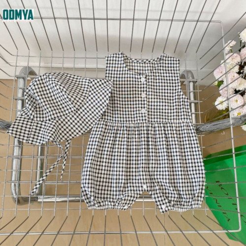 INS Summer Baby Girls' Cute Print Sleeveless Rompers