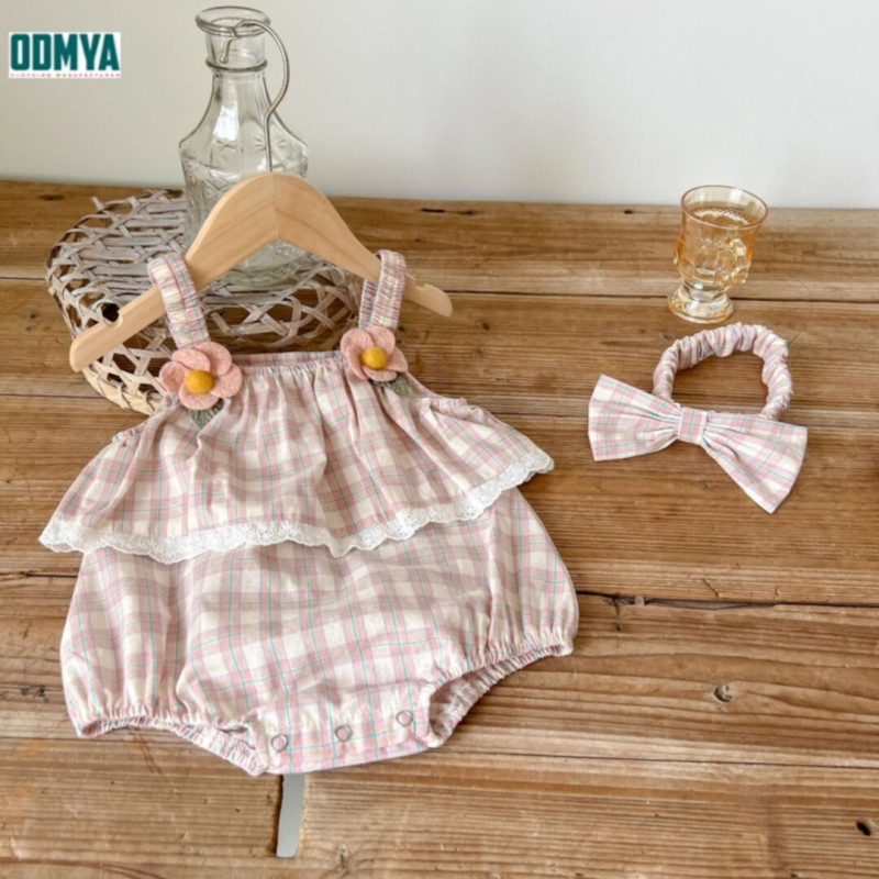 Summer Thin Baby Girl Sling Lace Jumpsuit Supplier