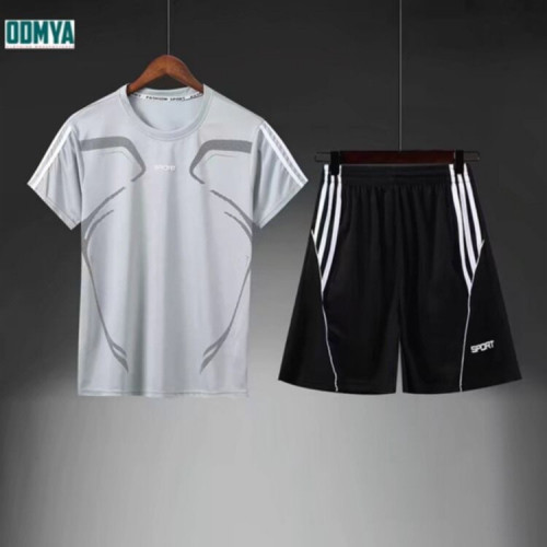 Soft Printed Short Sleeve Tops and Pants Set Men′s Sportswear