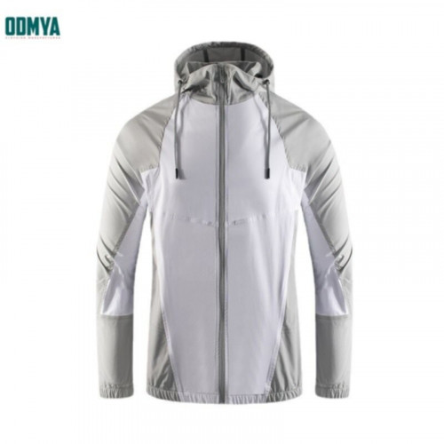 Men's Hooded Colorblock Jacket Outdoor Fishing Suit