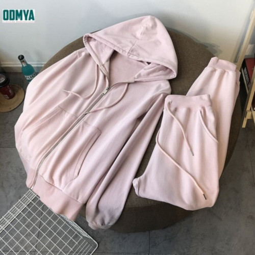 Spring and autumn thin loose zipper sports suit