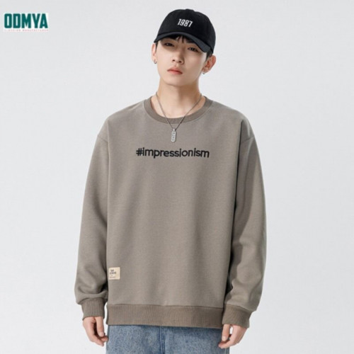 Men's letter printing round neck loose sweater