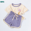 Cute Embroidered Children's Short-Sleeve Sports Suit Supplier