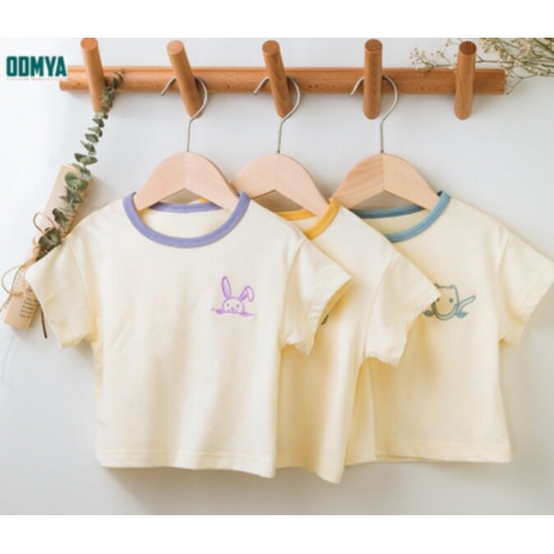 Cute embroidered children's short-sleeve sports suit