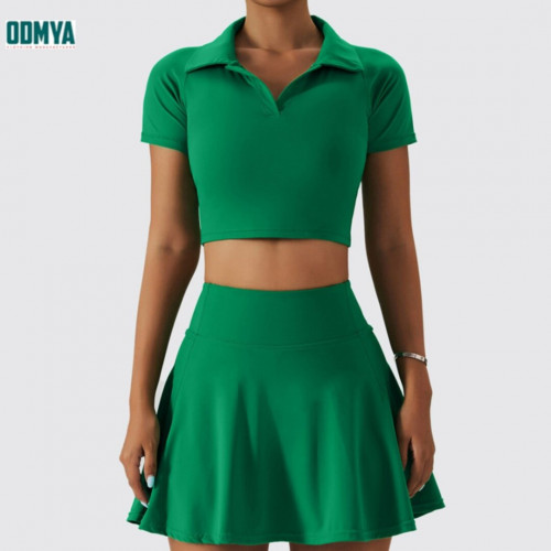 Summer lapel tennis suit Women's sportswear suit