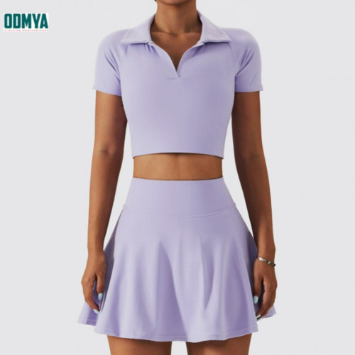 Summer lapel tennis suit Women's sportswear suit