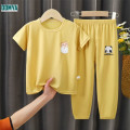 Printed T-Shirt And Trousers Suit Kids Sport Suit Supplier