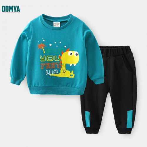 Letter printed children's sports sweatershirt suit