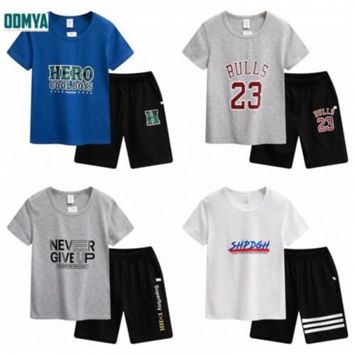 Letter printing suit kids casual sports suit