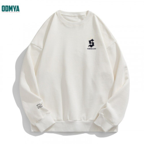 Spring and Autumn Embroidery Drop Shoulder Sleeves Loose Sweater