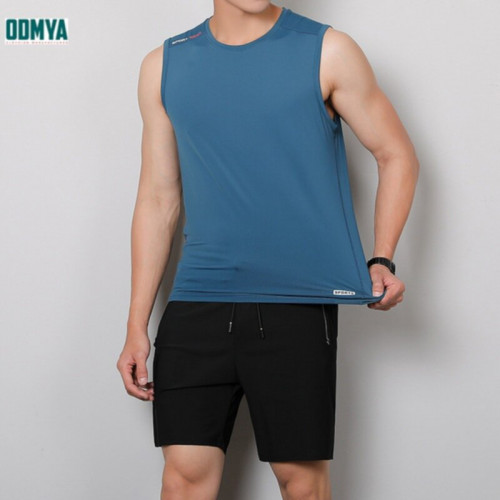 Summer Men's Ice Silk Tank Top And Short Sportsuit