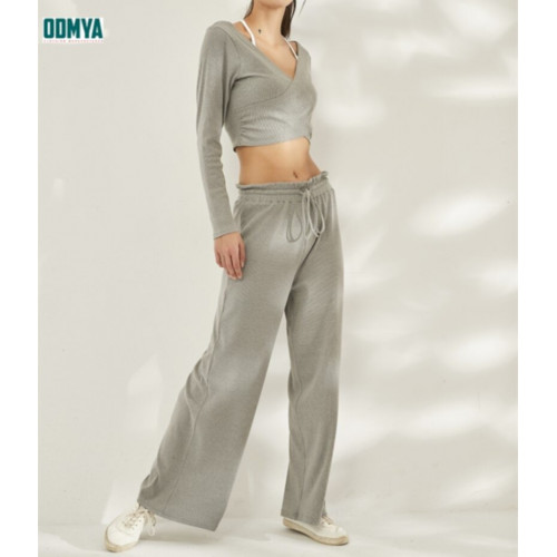 New V-neck Long Sleeve Pants Sports Set