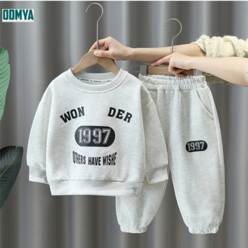 Spring And Autumn Children's Long Sleeve Pants Sweater Set Supplier