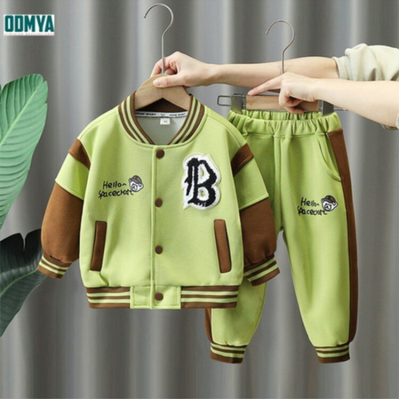 Spring And Autumn Printed Children's Warm Baseball Uniform Suit Supplier