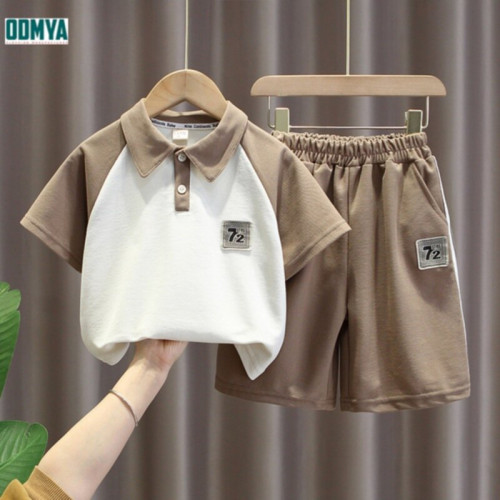 Children's Polo neck short sleeved shorts set