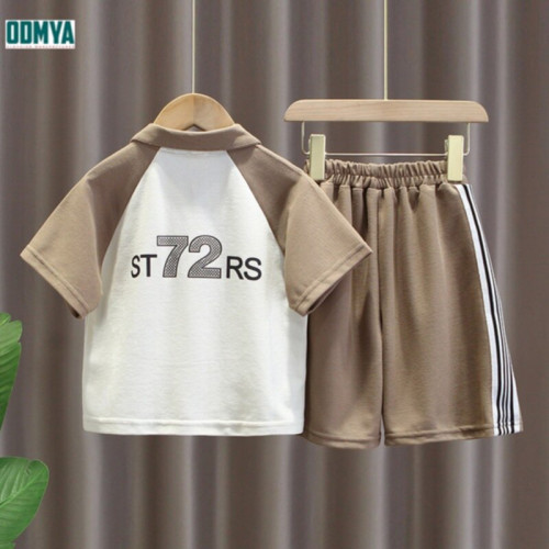 Children's Polo neck short sleeved shorts set