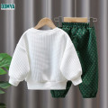 Children's Embroidered Teddy Bear Sweater Set Sports Suit Supplier