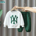 Children's Embroidered Teddy Bear Sweater Set Sports Suit Supplier