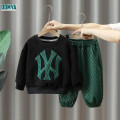 Children's Embroidered Teddy Bear Sweater Set Sports Suit Supplier