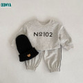 Children's Printed Pullover Sweatshirt And Pants Set Supplier