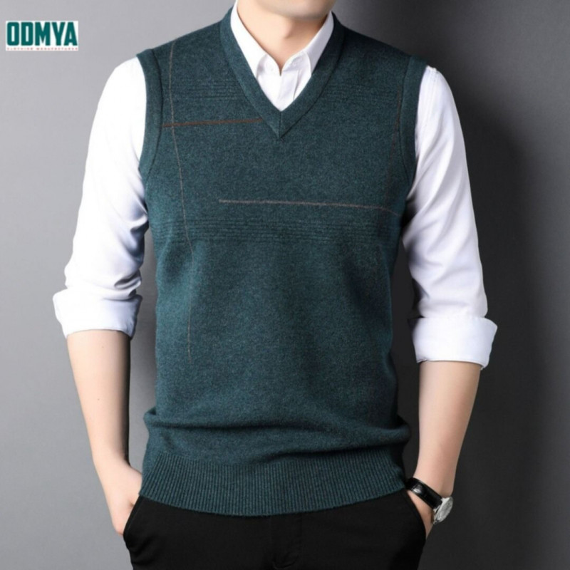 Autumn New Men's Fashion Casual V-Neck Knitted Vest Supplier