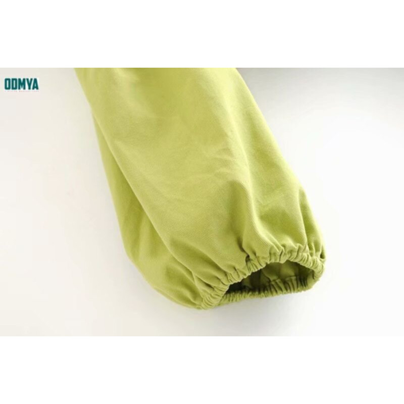 Green One-Shoulder Puff Sleeve Short Length Tops Supplier