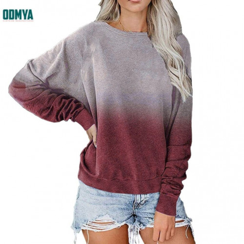 Autumn Cotton Soft Handfeel Soprts Printed Women Tops