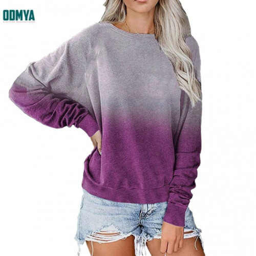 Autumn Cotton Soft Handfeel Soprts Printed Women Tops