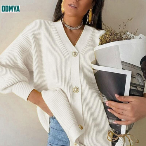 Autumn Thick Soft Knitwear Women Rich Color Cardigan