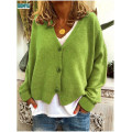 Thicker Knitted Cardigan Rich Color Women Knitwear Supplier