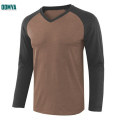 Men's Long Sleeve Contrast Raglan Sleeves Shirts Supplier