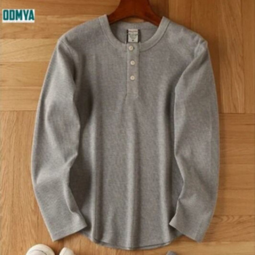 Autumn New Vintage Round Neck Long Sleeve Men's Shirts
