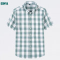 Summer Men's Printed Plaid Pattern Short Sleeve Shirt Tops Supplier